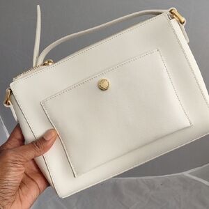 Ralph Lauren Newbury Leather Crossbody Bag with Gold Accents